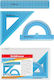 ErichKrause Set von 3 geometrischen Instrumenten Kunststoff Transparente Standard
