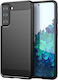 Forcell Carbon Back Cover Σιλικόνης Μαύρο (Galaxy S21 FE 5G)