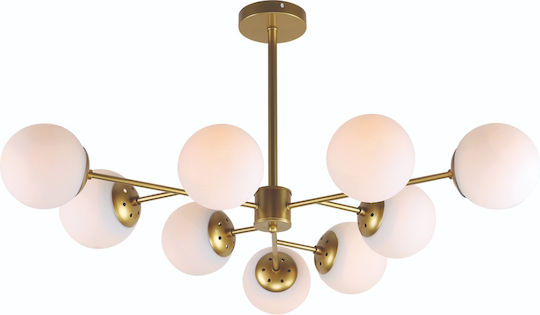 Home Lighting Πλαφονιέρα Οροφής 83εκ. Χρυσή με Ντουί E27