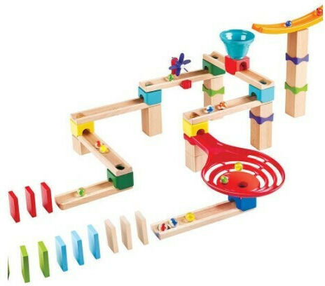 Hape Παιχνίδι Κατασκευών Ξύλινo Marble Run Race Track για Παιδιά 4+ Ετών
