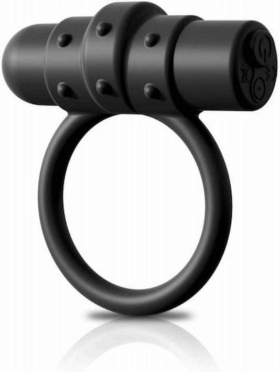 Pipedream Sir Richard's Vibrating Silicone C Ring Vibrating Cock Ring Cock Silicon Black