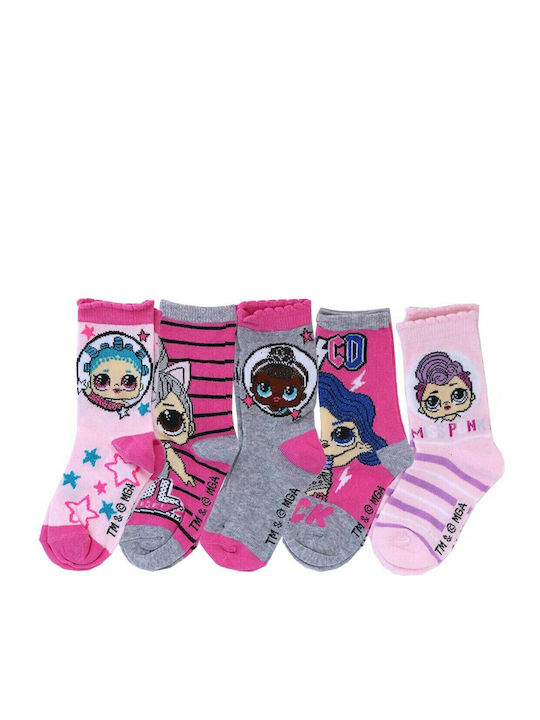 MGA Entertainment Παιδικές Κάλτσες Μακριές Ροζ 5 Ζευγάρια