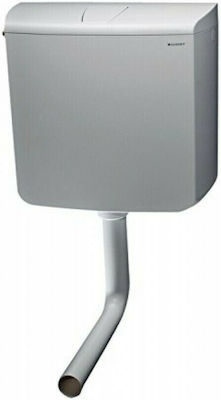 Geberit AP110 Wall Mounted Plastic High Pressure Rectangular Toilet Flush Tank White 136.613.111