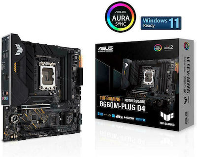 Asus TUF Gaming B660M-PLUS D4 Motherboard Micro ATX with Intel 1700 Socket