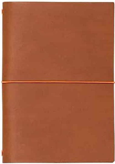 Paper Republic Grand Voyageur Notebook with Blank Pages and Elastic Brown