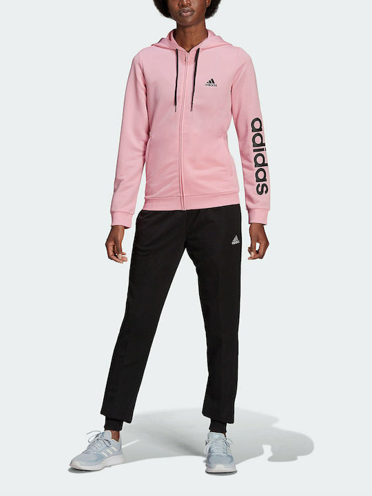 Adidas Γυναικείο Σετ Φόρμας Ροζ
