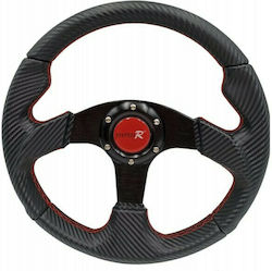 Τιμονerie auto Triactin cu Diametru 30cm Roșu/Negru Τιμονerie auto Triactin cu Diametru 30cm Roșu/Negru