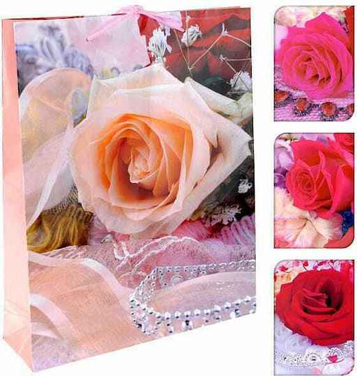 JK Home Decoration Χάρτινη Χριστουγεννιάτικη Τσάντα για Δώρο 9x33εκ. (Διάφορα Σχέδια/Χρώματα)