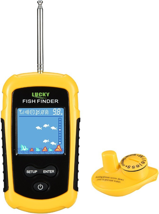 Lucky FFCW1108-1 Ασύρματη Έγχρωμη Συσκευή Ανίχνευσης Ψαριών & Βυθόμετρο ...