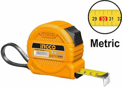 Ingco Tape Measure with Auto-Rewind 25mm x 8m