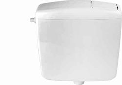 04304 Wandmontiert Kunststoff Toiletten-Spülung Rechteckig Weiß