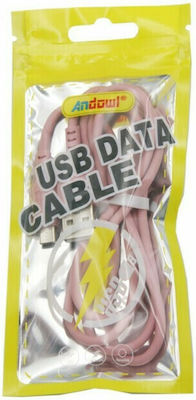 Andowl Regulär USB 2.0 auf Micro-USB-Kabel Rosa 1.2m (AN-1053) 1Stück