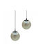 Click Pendant Light Transparent Ball with Socket E27 25x25x80cm