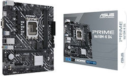 Asus Prime H610M-K D4 Motherboard Micro ATX with Intel 1700 Socket