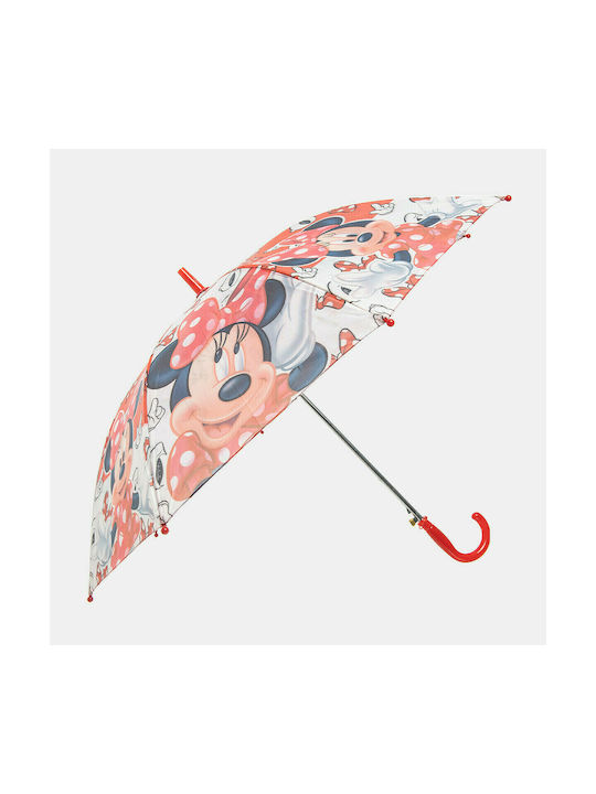 Alouette Kids Curved Handle Umbrella Minnie Red