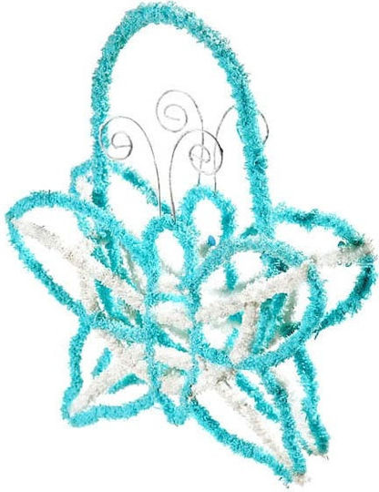 JK Home Decoration Πασχαλινό Καλάθι Αυγό Μπλε 34x28x27εκ. Σετ 2τμχ