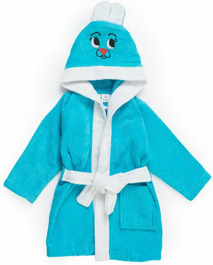 Comfort Kids Hooded Bathrobe Turquoise