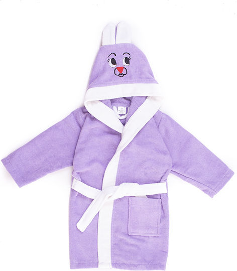 Comfort Kids Hooded Bathrobe Lilac