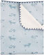 Bi Baby Blanket Nursery Swaddling Blankets Fleece Light Blue 90x90cm