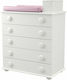 Fenia Baby Dresser with 5 Drawers White 82x45x90cm