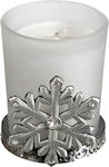 JK Home Decoration Christmas Glass Silver Candlestick