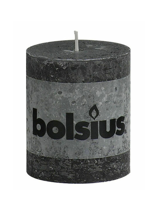 Rustic Candle 80/68mm Bolsius - Anthracite