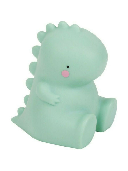 A Little Lovely Company Led Kids Decorative Lamp Little T Rex Din Green