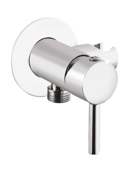 Interflex Minimal Wall Mounted Bidet Diverter Valve Silver