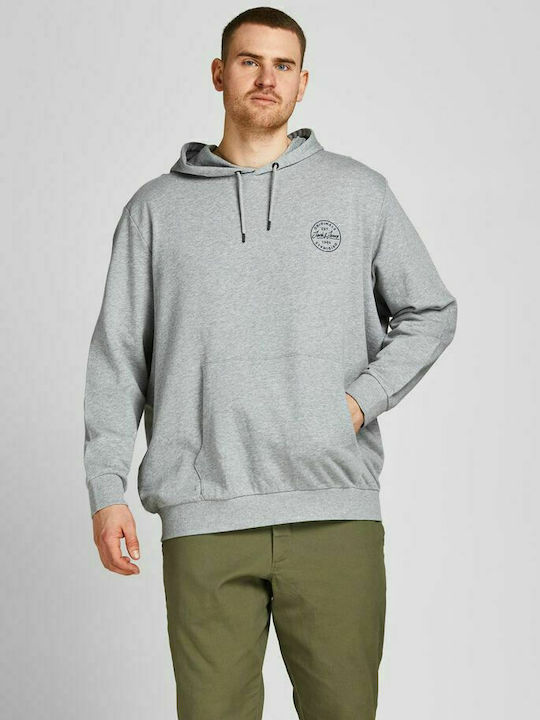 Jack & Jones 12205288 Light Grey Melange with Hood