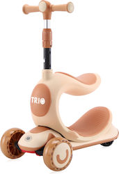 Lorelli Kinderroller Klappbar Trio 3-Rad mit Sitz für 3+ Jahre Beige