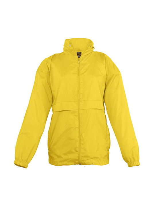 Sol's Waterproof Kids Sports Jacket short Windproof Yellow