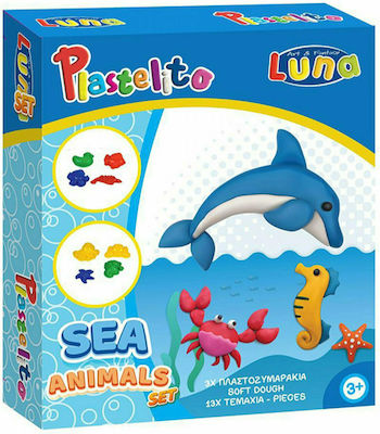 Luna Plasticine - Game Ζώα της Θάλασσας for 3+ Years, 3pcs 000622081