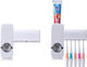 CB2 Toothbrush Support Base with Automatic Toothpaste Dispenser Wallpaper Plastic White