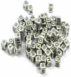 Letter silver acrylic cube 6mm/100 pcs I