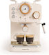 IKOHS Thera Matt Retro Create Espressomaschine 1100W Druck 15bar Beige