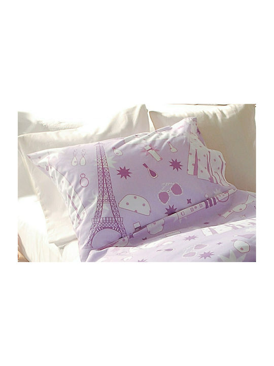 Aigaion Față de pernă pentru bebeluși din 100% bumbac Violet 30x40cm