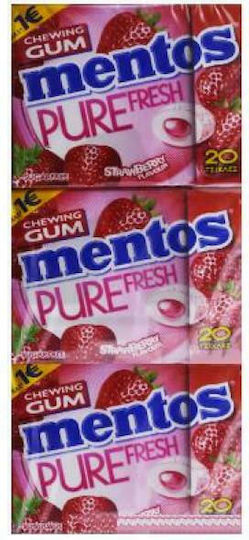 Mentos Τσίχλες Pure Fresh με Γεύση Φράουλα 12τμχ 30gr