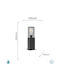 Sun Light Фенер Малък Пост Външен Пространство 40W IP54 за Цокъл E27 Черен