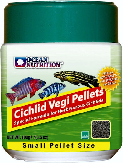 Ocean Nutrition Vegi Pellets Small Cichlid Food Sticks with Spirulina 100gr