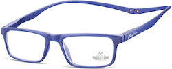 Montana Eyewear MR59 Unisex Reading Glasses +2.50 with Magnet Blue