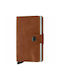 Secrid Miniwallet Vintage Men's Leather Card Wallet with RFID και Slide Mechanism Cognac