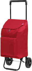 Argo Fabric Shopping Trolley Foldable Red 30x36x94cm