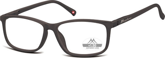 Montana Eyewear MR62 Reading Glasses +1.00 in Black color MR62H