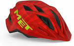 MET Crackerjack Kids' Helmet for City Bike Red with LED Light