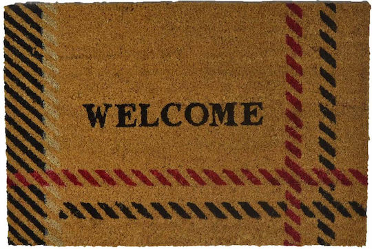 San Lorentzo Entrance Mat made of Coir with Anti-slip Backing SLS802- 5 Brown 40x60cm