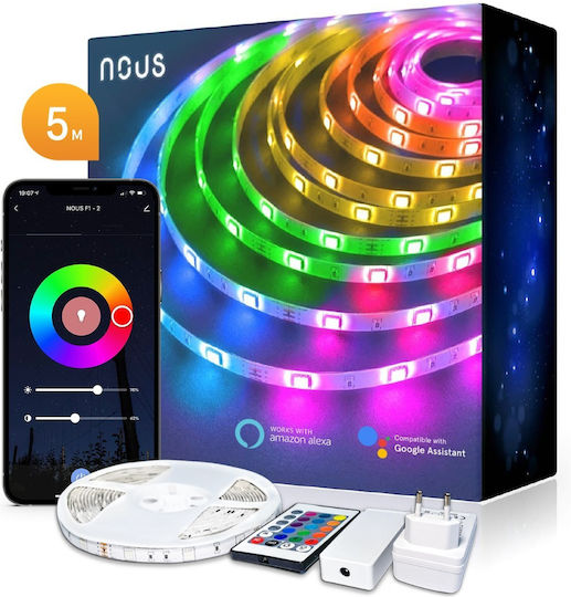 Nous Smart LED-Streifen Wi-Fi 12V RGB Licht 5m Typ SMD5050