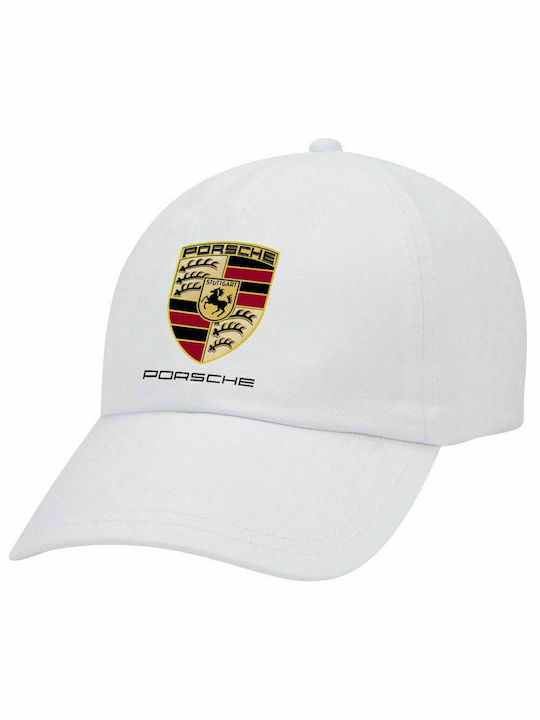 Porsche, Καπέλο Ενηλίκων Baseball Λευκό 5-φύλλο (POLYESTER, ΕΝΗΛΙΚΩΝ, UNISEX, ONE SIZE)