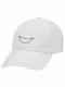 Χαμογέλα, Καπέλο Ενηλίκων Baseball Λευκό 5-φύλλο (POLYESTER, ΕΝΗΛΙΚΩΝ, UNISEX, ONE SIZE)