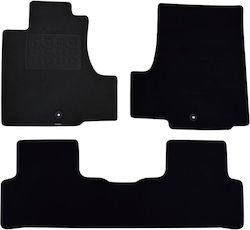 Πατάκια δαπέδου μοκέτας Superior μαύρα για Honda CR-V III (RE) 3τμχ