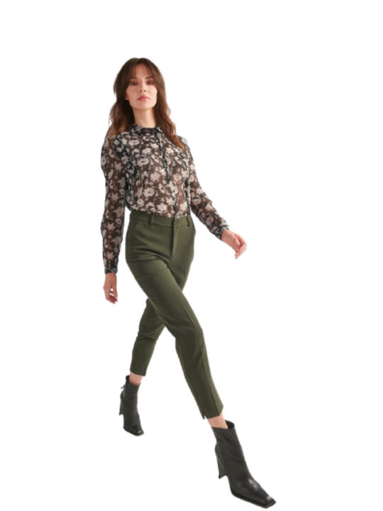 Ale - The Non Usual Casual Women' High Waisted Capri Chino Pant Regular Fit Khaki